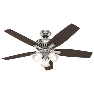Newsome 52 in. Indoor Brushed Nickel Ceiling Fan with Three Light